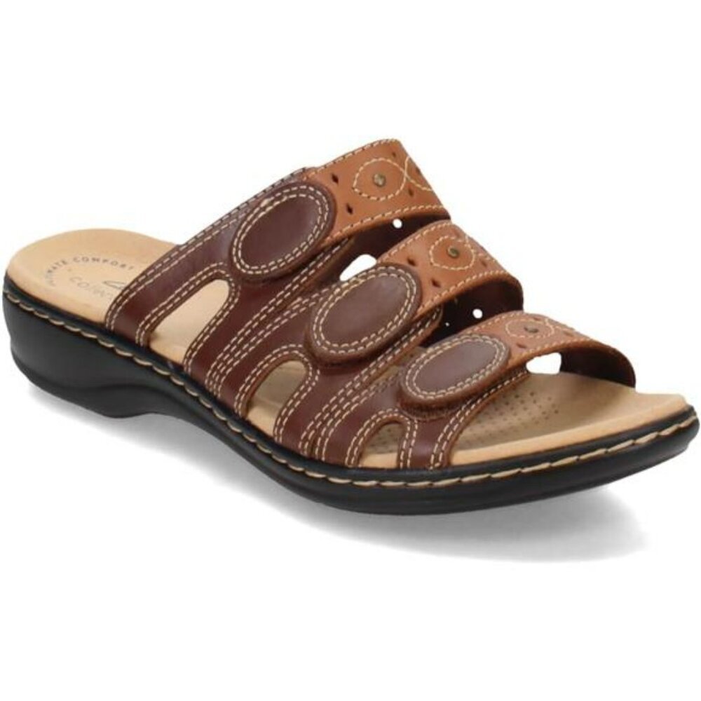 Clarks Leisa Cacti Slide Sandals Womens Comfort Ortholite Cushioned Shoes